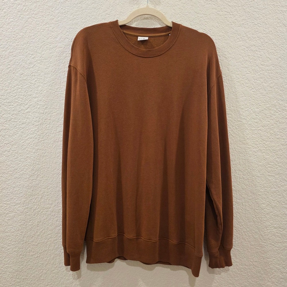 NN07 Jerome Sweatshirt Mens Medium Brown Cotton Tencel Crewneck Scandi Earthy